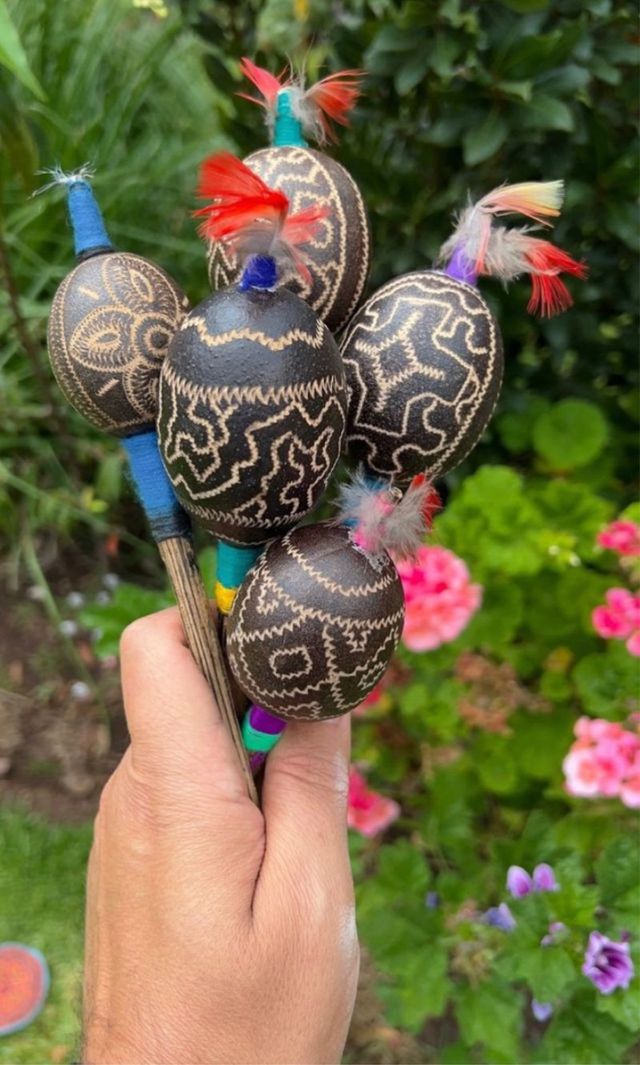 Maraca ceremonial amazónica