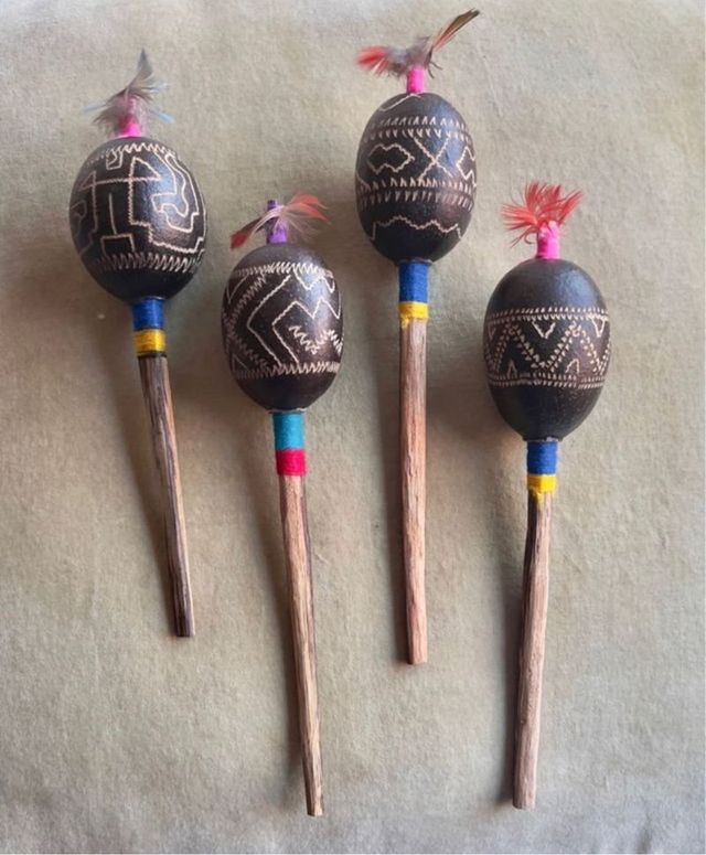 Maraca ceremonial amazónica