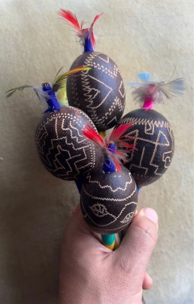 Maraca ceremonial amazónica