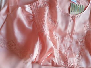 Camisón seda m/corta.Encaje. Nuevo.