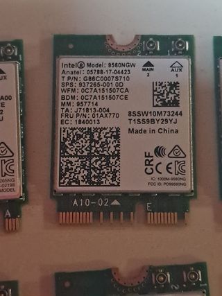 Tarjeta Wifi Bluetooth Intel ax201ngw etc...