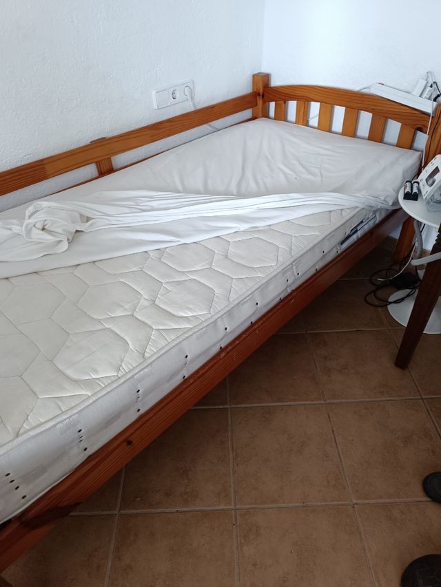 Cama individual para colchón de 90x190