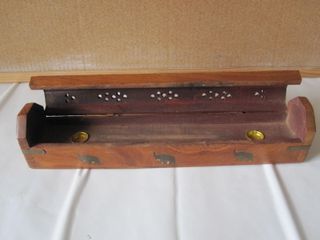 Scatola porta incenso bruciatore orizzontale legno