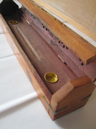 Scatola porta incenso bruciatore orizzontale legno