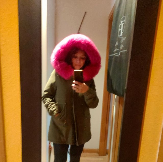 Chaquetón abrigo  con capucha..