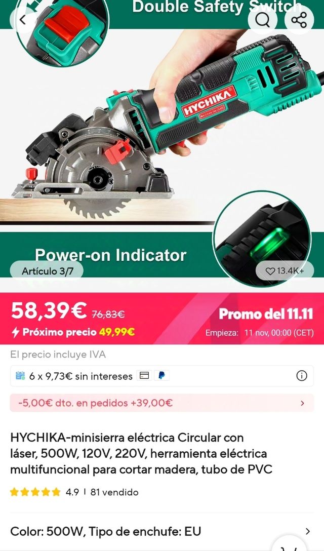 Minisierra eléctrica