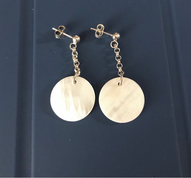 Pendientes de plata 925 y nacar