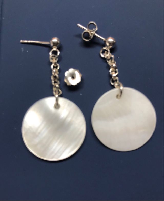 Pendientes de plata 925 y nacar