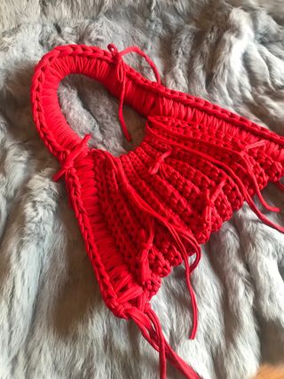 Bolso crochet rojo