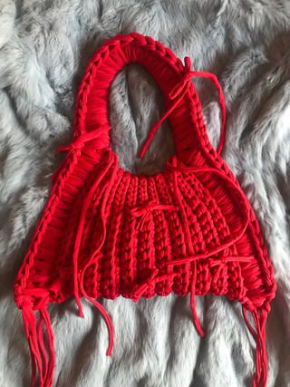 Bolso crochet rojo