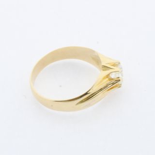 Solitario oro con diamante talla brillante