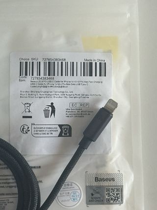 Baseus - Cavo lightning iPhone 20W