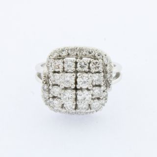 Anillo oro blanco con diamantes