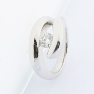 Solitario oro blanco diamante talla brillante