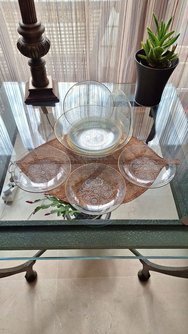 Vajilla postre cristal aleman