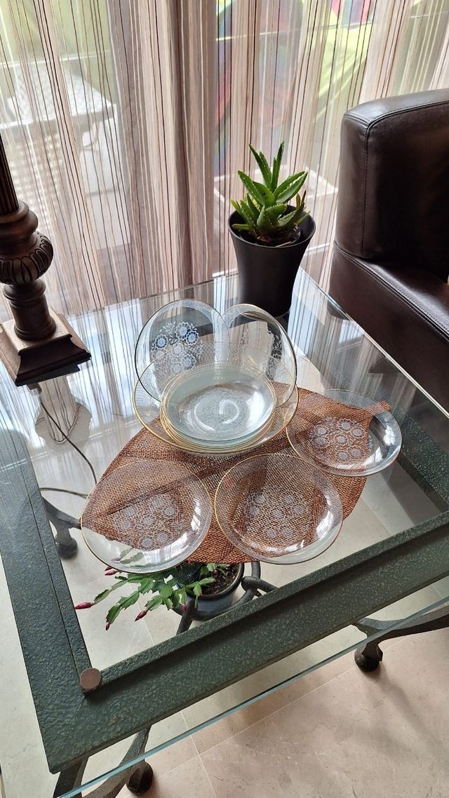 Vajilla postre cristal aleman