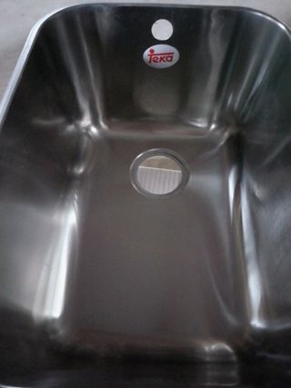Fregadero teka d una poza acero inox