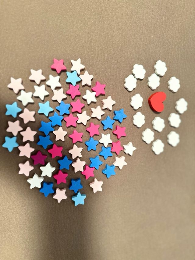 Nubes estrellitas de madera