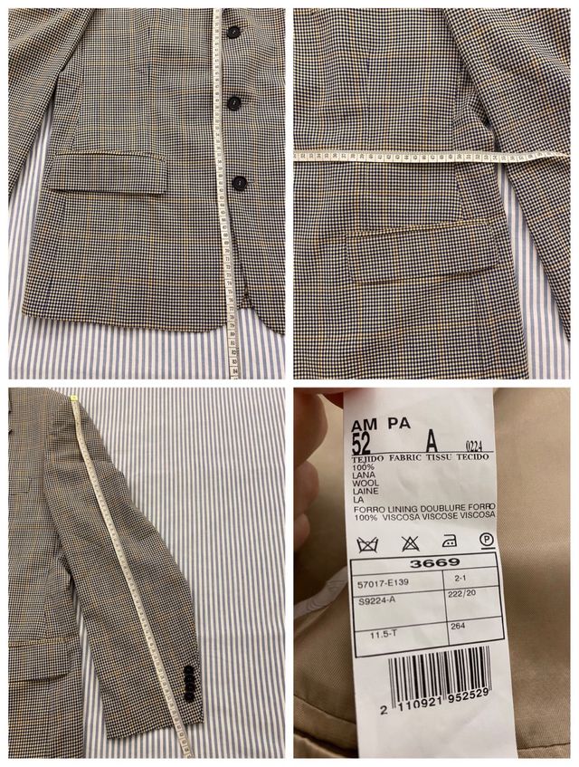 Chaqueta/ americana vintage de cuadros - Cortefiel