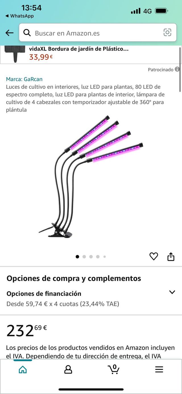 LUCES DE CULTIVO EN INTERIORES