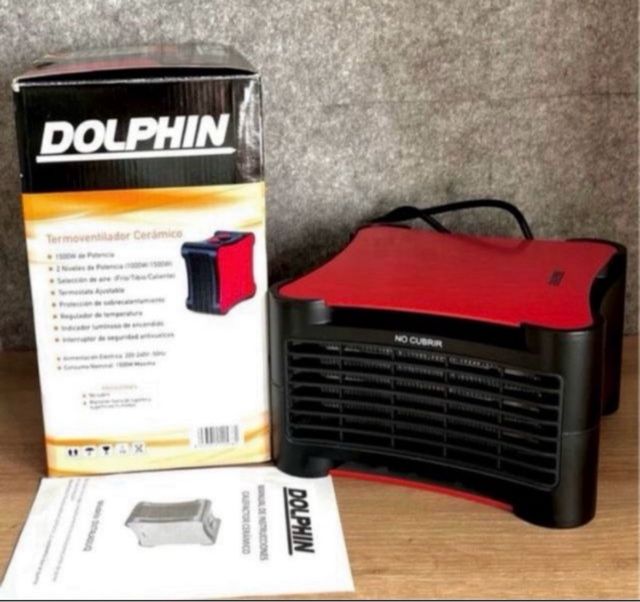 AQUECEDOR COM VENTILADOR DE CERÂMICA DESIGN GOLFINHO