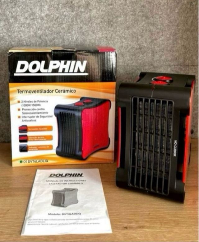 AQUECEDOR COM VENTILADOR DE CERÂMICA DESIGN GOLFINHO