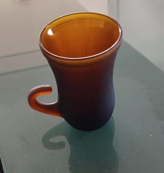 8 BICCHIERI MOKA GALA CAFFE' VETRO AMBRATO