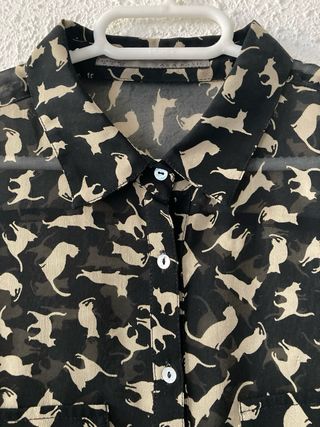 Camisa semitransparente de Zara