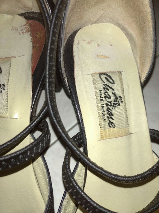 Scarpe col tacco nere vero cuoio