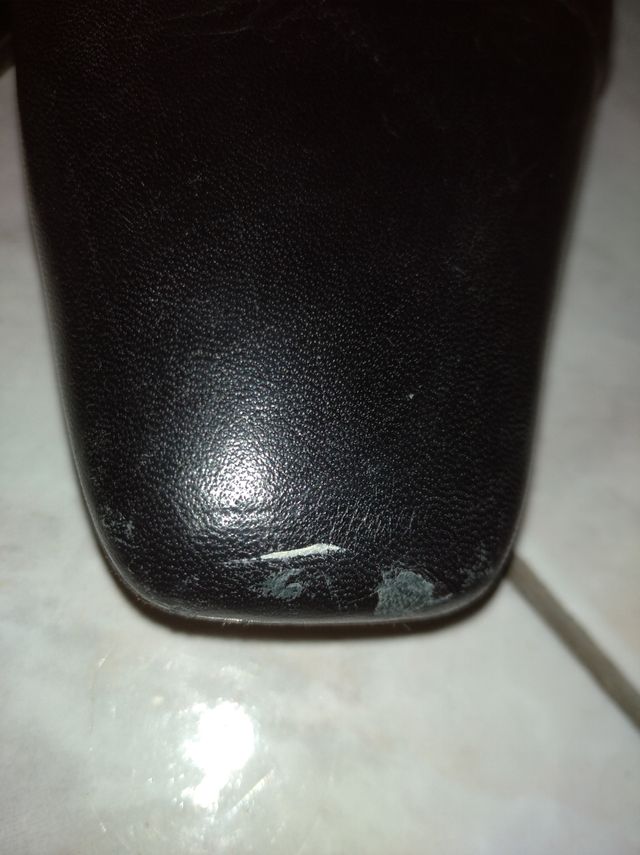 Scarpe col tacco nere vero cuoio