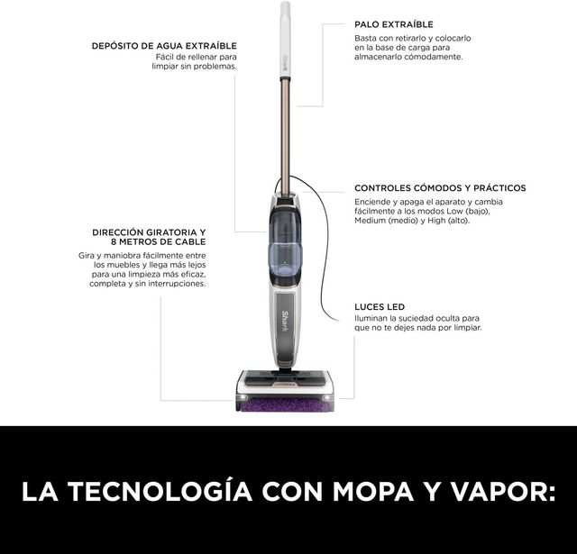 MOPA DE VAPOR SHARK LIMPIEZA LIBRE DE QUÍMICOS