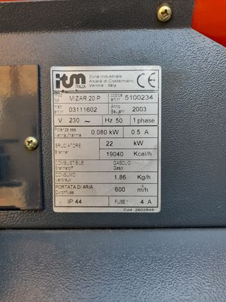 El generador de aire caliente ITM MIZAR20PX