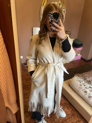 Cappotto con frange