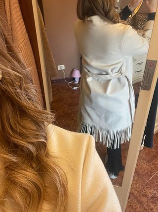 Cappotto con frange