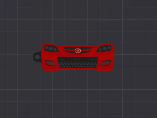 Llavero 3D personalizado Mazda 3 MPS