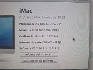 Ordenador iMAC 21,5 pulgadas 2013