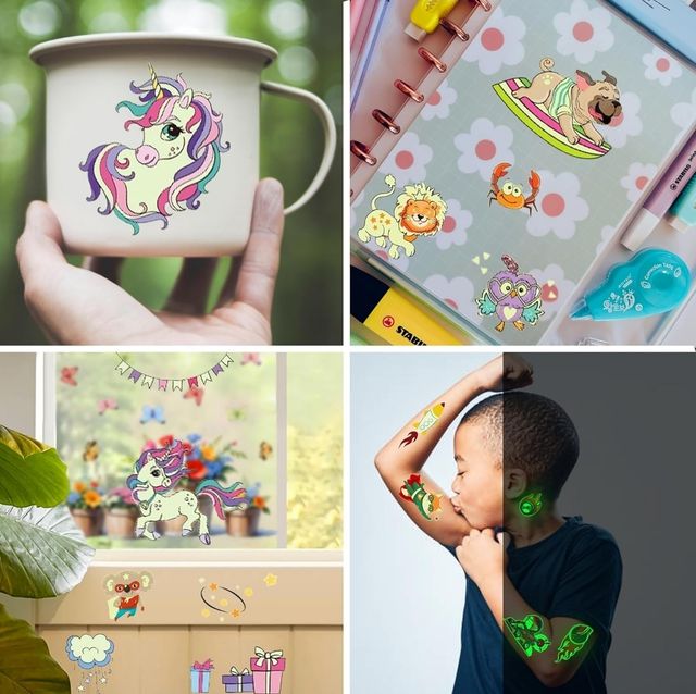 Tattoos brillantes en la oscuridad para niños