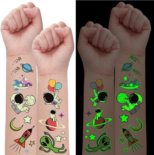 Tattoos brillantes en la oscuridad para niños