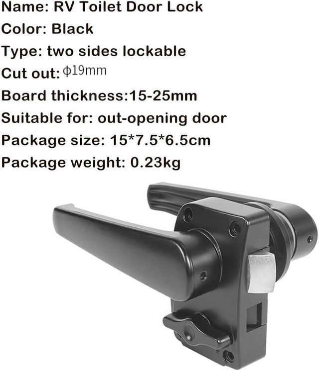 Cerradura de puerta de baño para Caravana/camper