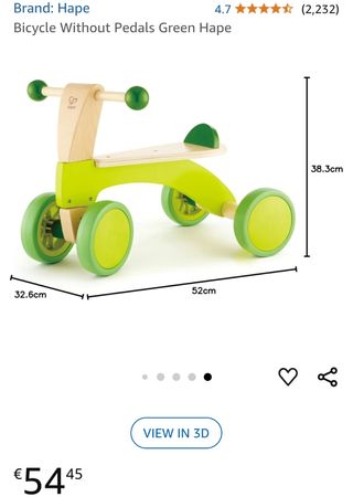 Triciclo Infantil Hape Verde