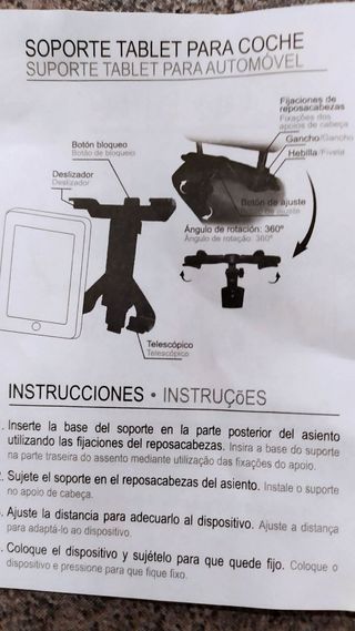 Soporte tablet para coche 