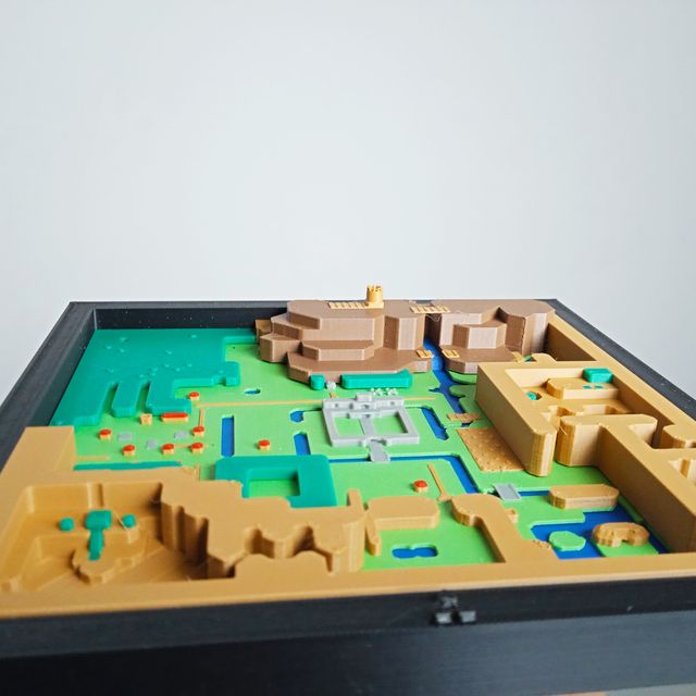 Zelda a Link to the Past en 3D Cuadro (15 x 15 cm)