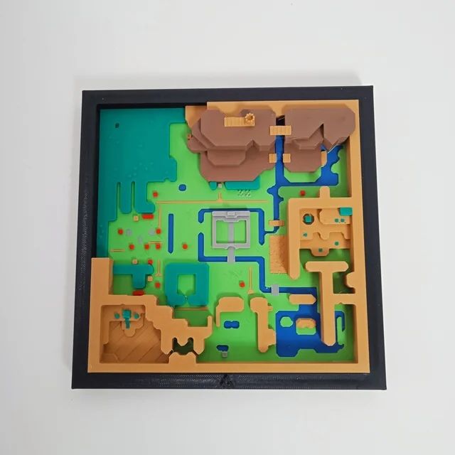 Zelda a Link to the Past en 3D Cuadro (15 x 15 cm)