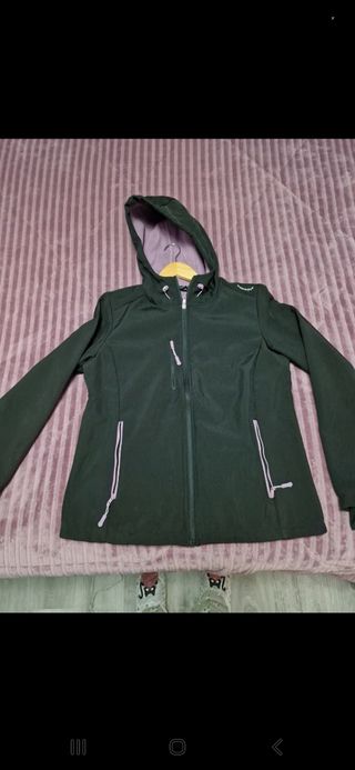 Chaqueta negra neopreno mujer