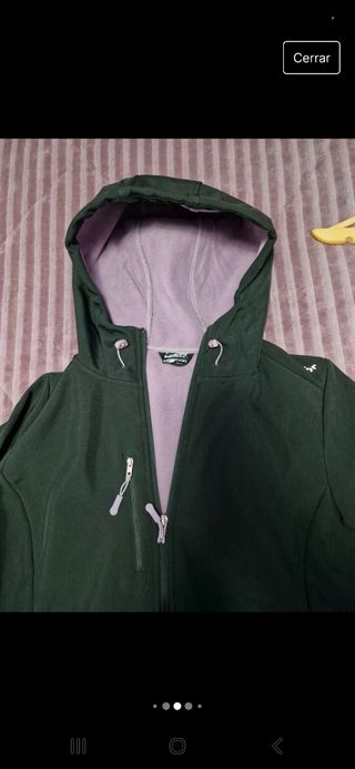 Chaqueta negra neopreno mujer