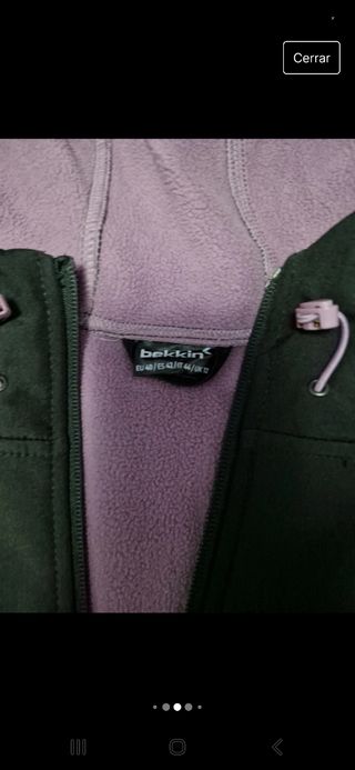 Chaqueta negra neopreno mujer