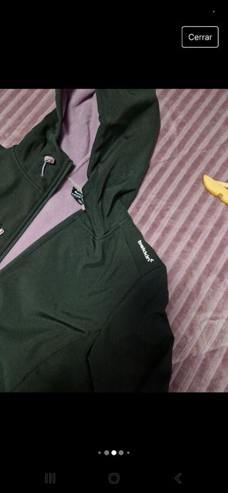 Chaqueta negra neopreno mujer