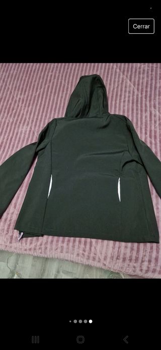 Chaqueta negra neopreno mujer