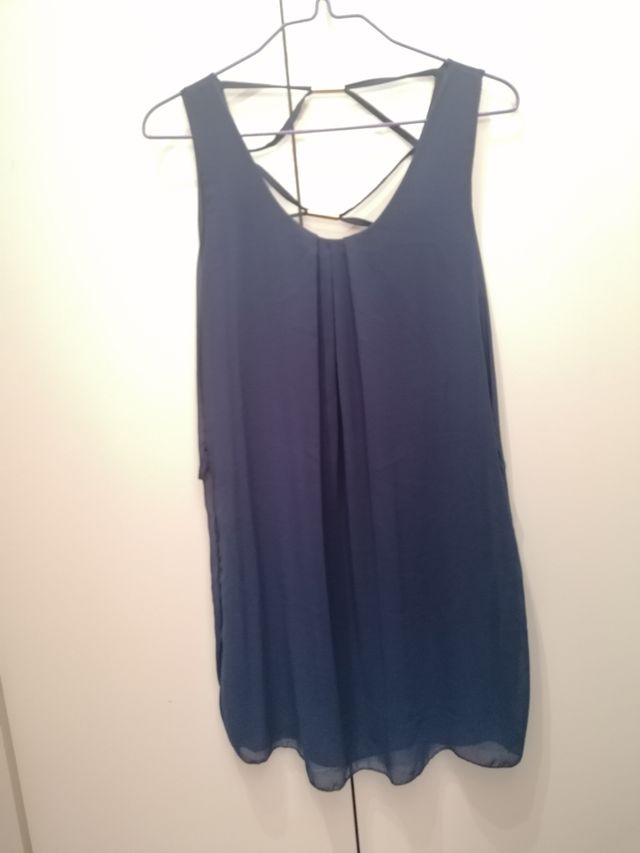 Vestito blu doppio strato