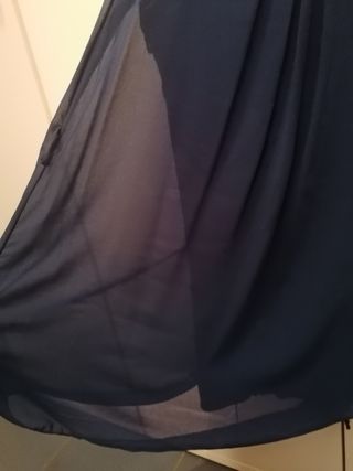 Vestito blu doppio strato